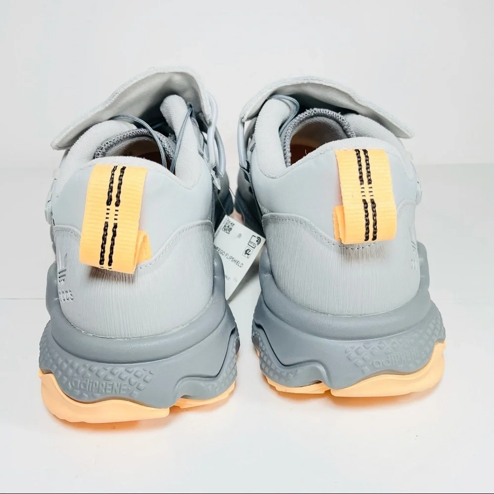 Adidas Ozweego Flipshield Men’s Sneakers Grey Acid Orange Shoes‎ FX6045 Size 8